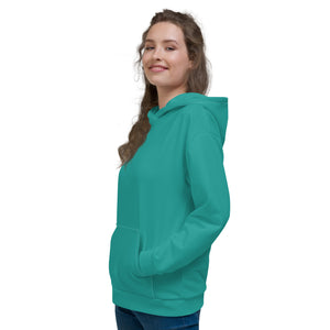 Teal Unisex Hoodie, Aqua Blue Unisex Hoodie