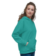 Load image into Gallery viewer, Teal Unisex Hoodie, Aqua Blue Unisex Hoodie