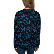 Load image into Gallery viewer, Blue Butterflies Unisex Sweatshirt