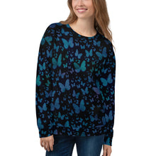 Load image into Gallery viewer, Blue Butterflies Unisex Sweatshirt