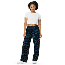 Load image into Gallery viewer, Blue Butterflies All-over print unisex wide-leg pants