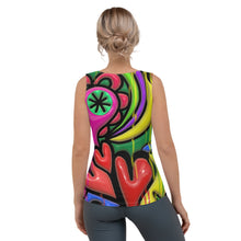 Load image into Gallery viewer, Artistic All Over Heart Design Sublimation Cut &amp; Sew Tank Top