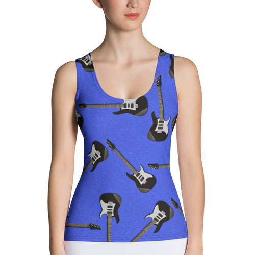 Electric Guitar Design Sublimation Cut & Sew Tank Top