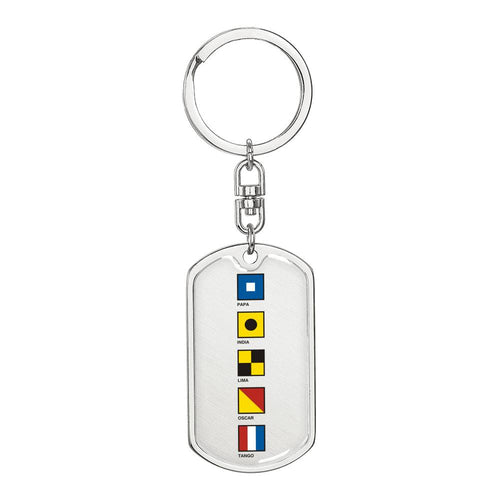 Pilot Spelled Out In Signal Flags Keychain, Pilot's Keychain, Gift For Pilot, Ultralight Pilot Keychain, Paramotor Pilot, Micro Pilot