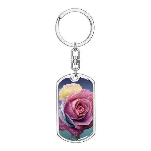 Rose Bloom Keychain, Flower Keychain, Gift For Her
