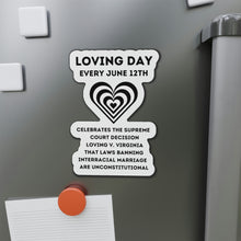 Load image into Gallery viewer, Loving Day Die-Cut Magnets, Black History Refrigerator Magnet, Biracial Magnet, Gift for Mixed Race