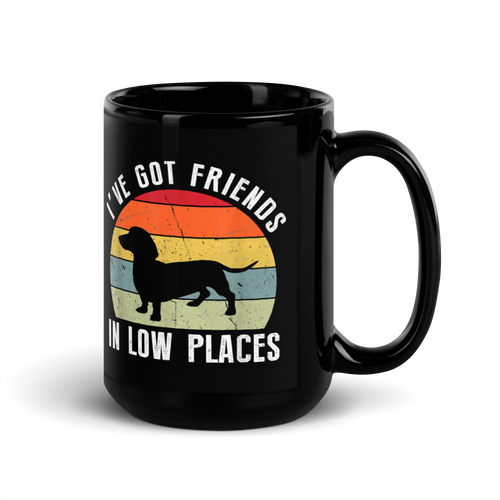 Funny Dachshund Black Glossy Mug, Dachshund Lover's Mug, Gift For Dachshund Owner