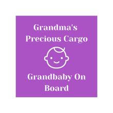 Load image into Gallery viewer, Grandma&#39;s Precious Cargo Transparent Outdoor Stickers, Square, 1pcs