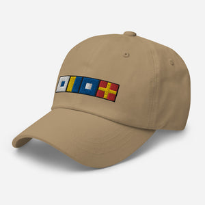 SKPR (Skipper) In Nautical Flags Dad hat, Gift For Sailor, Gift For Boaters, Skipper's cap, Nautical dad hat