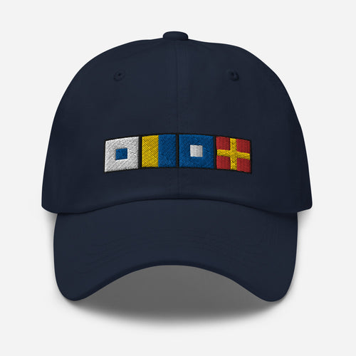 SKPR (Skipper) In Nautical Flags Dad hat, Gift For Sailor, Gift For Boaters, Skipper's cap, Nautical dad hat