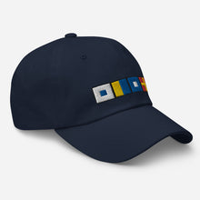 Load image into Gallery viewer, SKPR (Skipper) In Nautical Flags Dad hat, Gift For Sailor, Gift For Boaters, Skipper&#39;s cap, Nautical dad hat