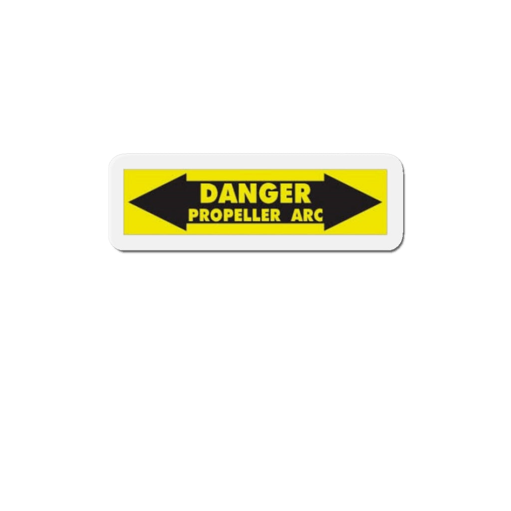 Danger Propeller Arc Sign Kiss-Cut Magnets (2