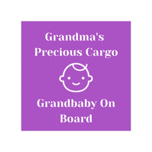 Load image into Gallery viewer, Grandma&#39;s Precious Cargo Transparent Outdoor Stickers, Square, 1pcs