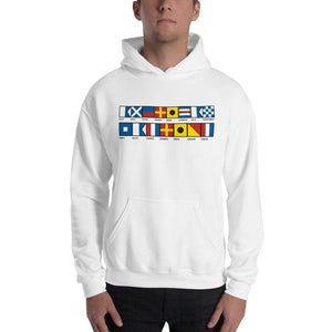 American Patriot In Signal Flags Graphic Cozy Hooded Sweatshirt