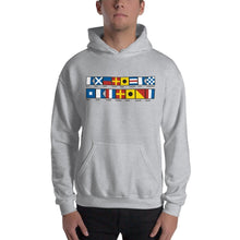 Load image into Gallery viewer, American Patriot In Signal Flags Graphic Cozy Hooded Sweatshirt