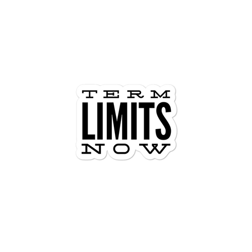 Term Limits Now Bubble-free stickers