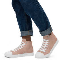 Load image into Gallery viewer, Men&#39;s Urban Pink high top canvas shoes