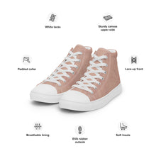 Load image into Gallery viewer, Men&#39;s Urban Pink high top canvas shoes