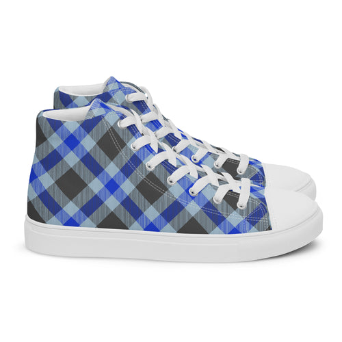 Men’s Plaid high top canvas shoes