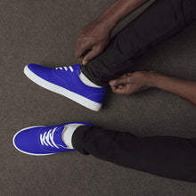 Load image into Gallery viewer, Men’s Royal Blue lace-up canvas shoes, Royal Blue Casual Shoes