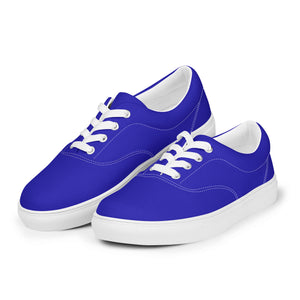 Men’s Royal Blue lace-up canvas shoes, Royal Blue Casual Shoes