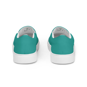 Teal Men’s slip-on canvas shoes, Aqua Blue Men's Shoes