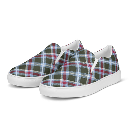 Men’s Plaid slip-on canvas shoes