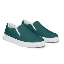 Load image into Gallery viewer, Men’s Smoke Green slip-on canvas shoes