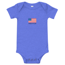 Load image into Gallery viewer, Made In USA American Flag Baby One Piece