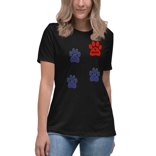 Paw Print Pet Adoption Women's Relaxed T-Shirt