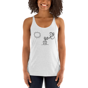 Coloring Shirt, Women's Racerback Tank, Gift For Her, Gift For Artist, Garden Tank Top