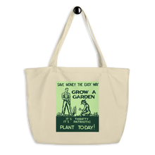 Load image into Gallery viewer, Victory Garden Posters Large organic tote bag