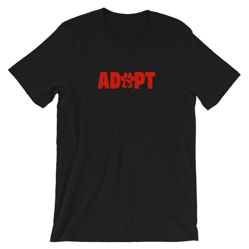 Adopt Dog Cat Animal Lover Short-Sleeve Unisex T-Shirt