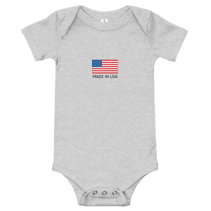 Made In USA American Flag Baby One Piece