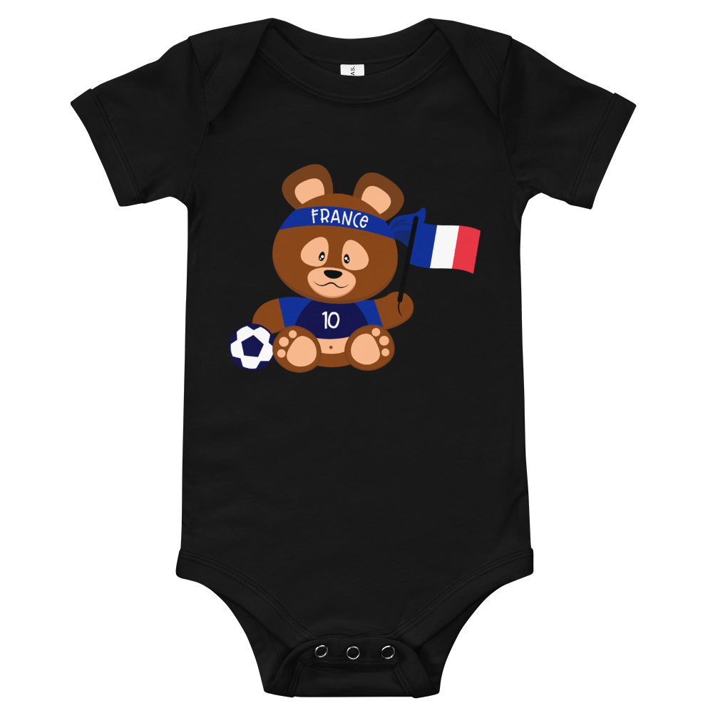 French Teddy Bear With Soccer Ball And Flag