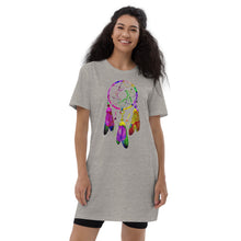 Load image into Gallery viewer, Dream Catcher Print Organic cotton t-shirt dress, Gift For Her, Summer Casual