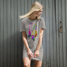 Load image into Gallery viewer, Dream Catcher Print Organic cotton t-shirt dress, Gift For Her, Summer Casual