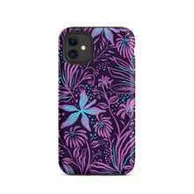 Load image into Gallery viewer, Purple Floral Design Tough iPhone case, Ocean Flowers Phone Case