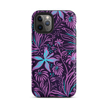 Load image into Gallery viewer, Purple Floral Design Tough iPhone case, Ocean Flowers Phone Case