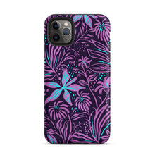 Load image into Gallery viewer, Purple Floral Design Tough iPhone case, Ocean Flowers Phone Case