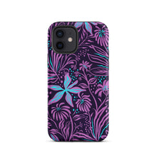 Load image into Gallery viewer, Purple Floral Design Tough iPhone case, Ocean Flowers Phone Case