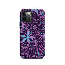 Load image into Gallery viewer, Purple Floral Design Tough iPhone case, Ocean Flowers Phone Case