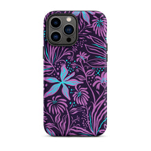 Load image into Gallery viewer, Purple Floral Design Tough iPhone case, Ocean Flowers Phone Case