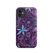 Load image into Gallery viewer, Purple Floral Design Tough iPhone case, Ocean Flowers Phone Case