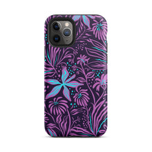 Load image into Gallery viewer, Purple Floral Design Tough iPhone case, Ocean Flowers Phone Case