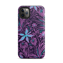 Load image into Gallery viewer, Purple Floral Design Tough iPhone case, Ocean Flowers Phone Case