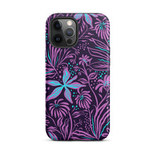 Load image into Gallery viewer, Purple Floral Design Tough iPhone case, Ocean Flowers Phone Case