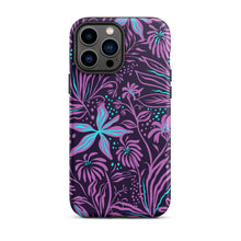 Load image into Gallery viewer, Purple Floral Design Tough iPhone case, Ocean Flowers Phone Case