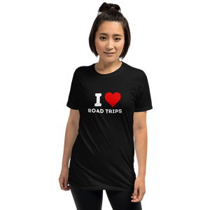 I ( Heart ) Road Trips Short-Sleeve Unisex T-Shirt, Adventure Shirt, Travelling Shirt,