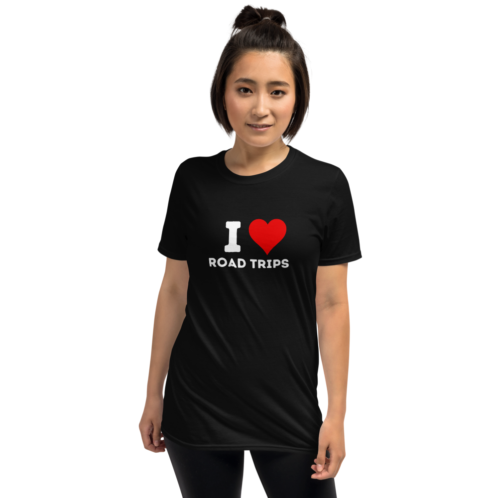 I ( Heart ) Road Trips Short-Sleeve Unisex T-Shirt, Adventure Shirt, Travelling Shirt,